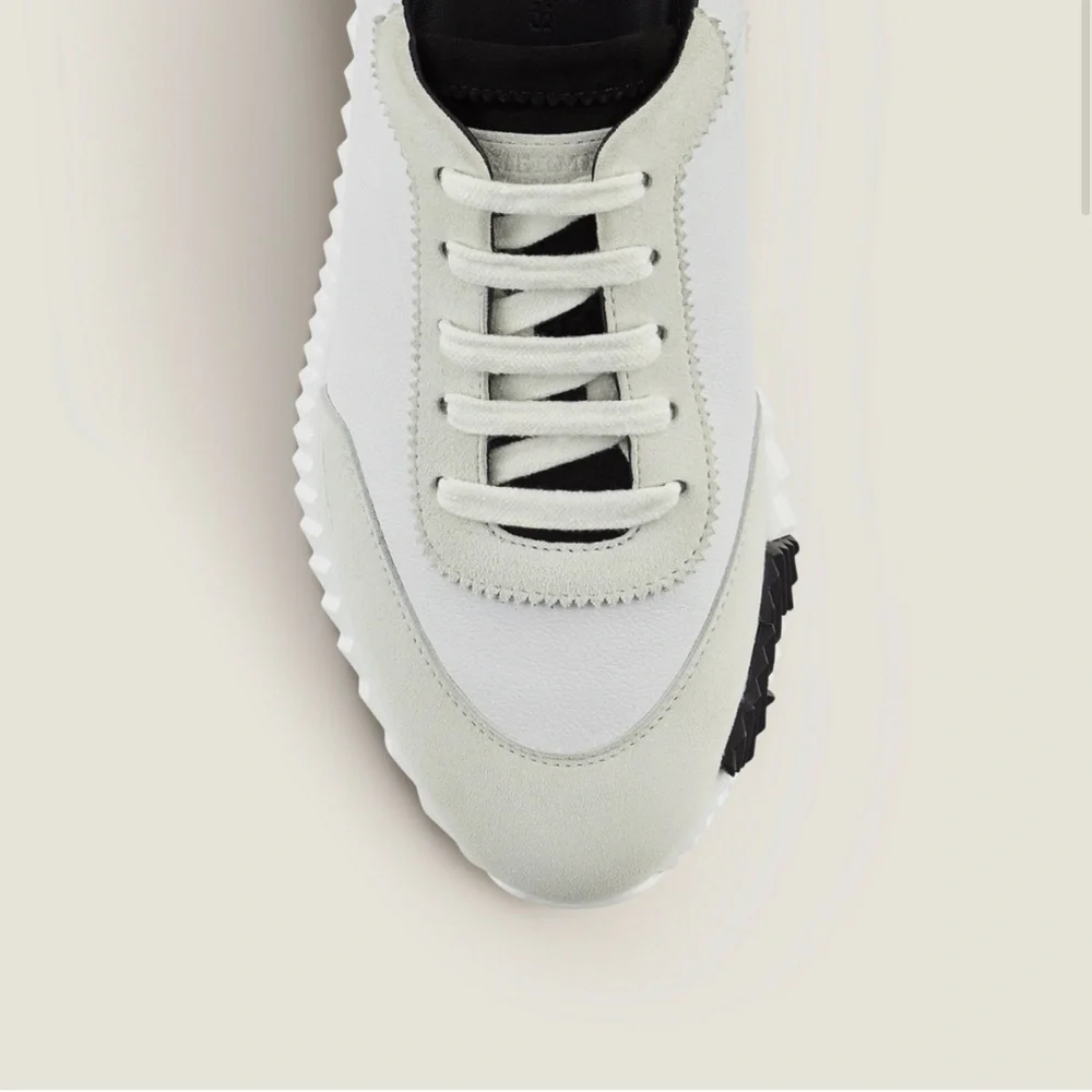 Hermes leather bouncing sneakers size 38.5 - Picture 5 of 12